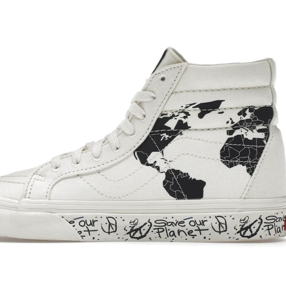LIMITED EDITION Vans Save Our Planet White Black size 6